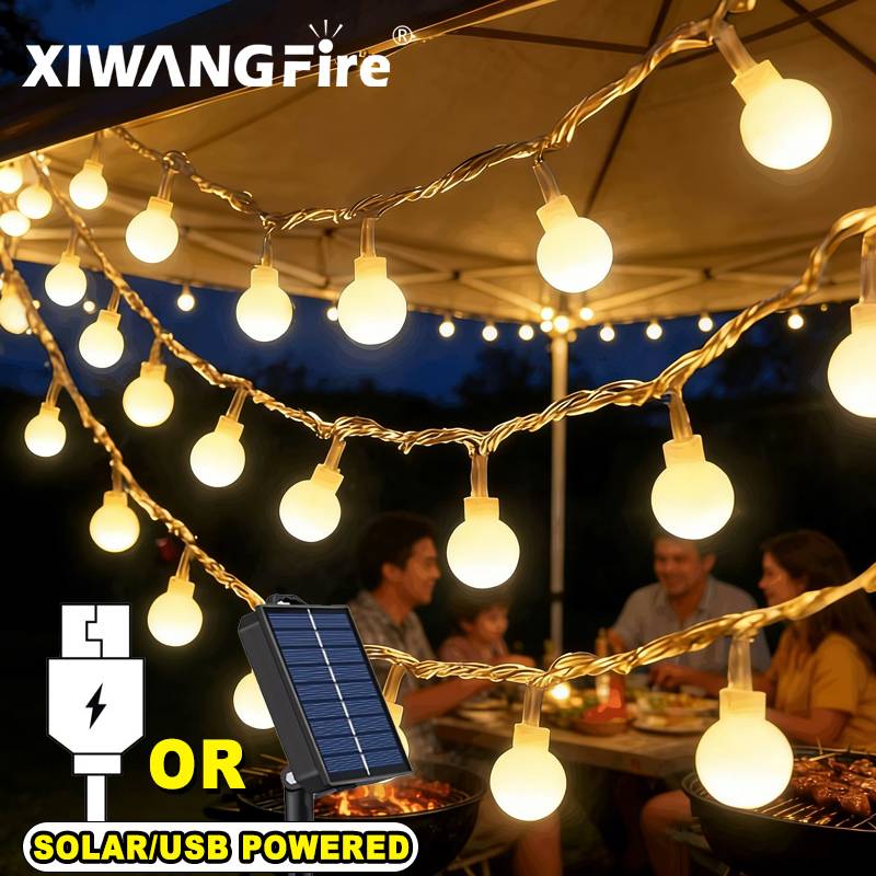 Outdoor Lighting Solar - 3-10M Güneş Enerjili/USB/Pil ile Çalışan Işık