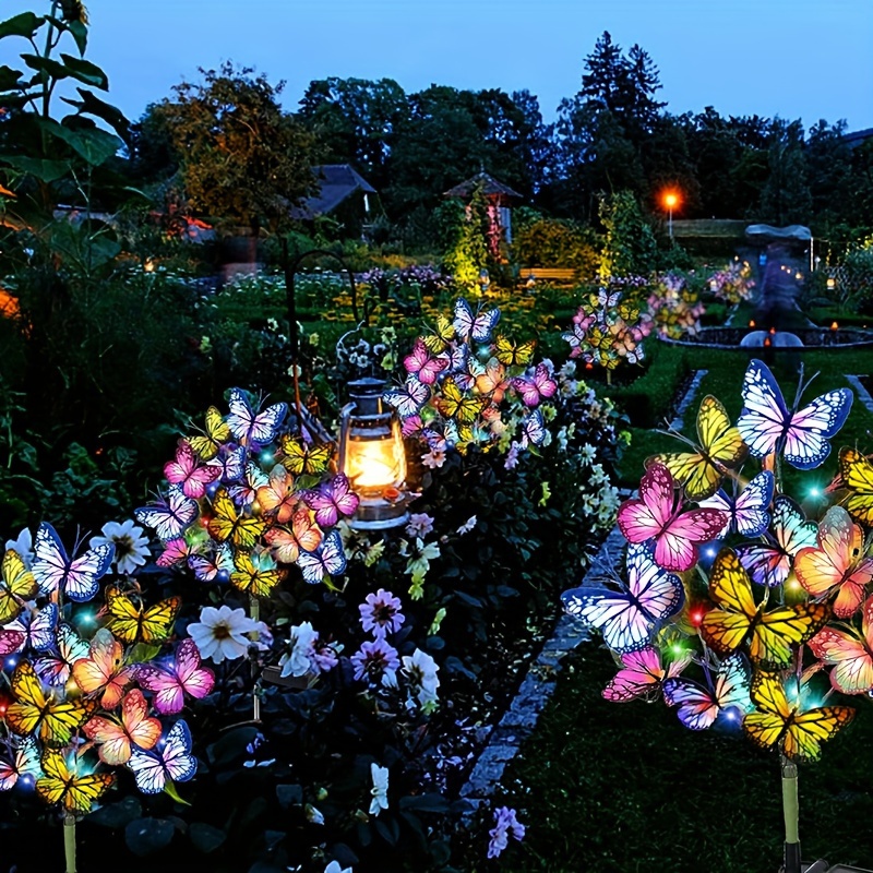 Outdoor Lighting In Ground - Güneş LED Kelebek Bahçe Işıkları Su