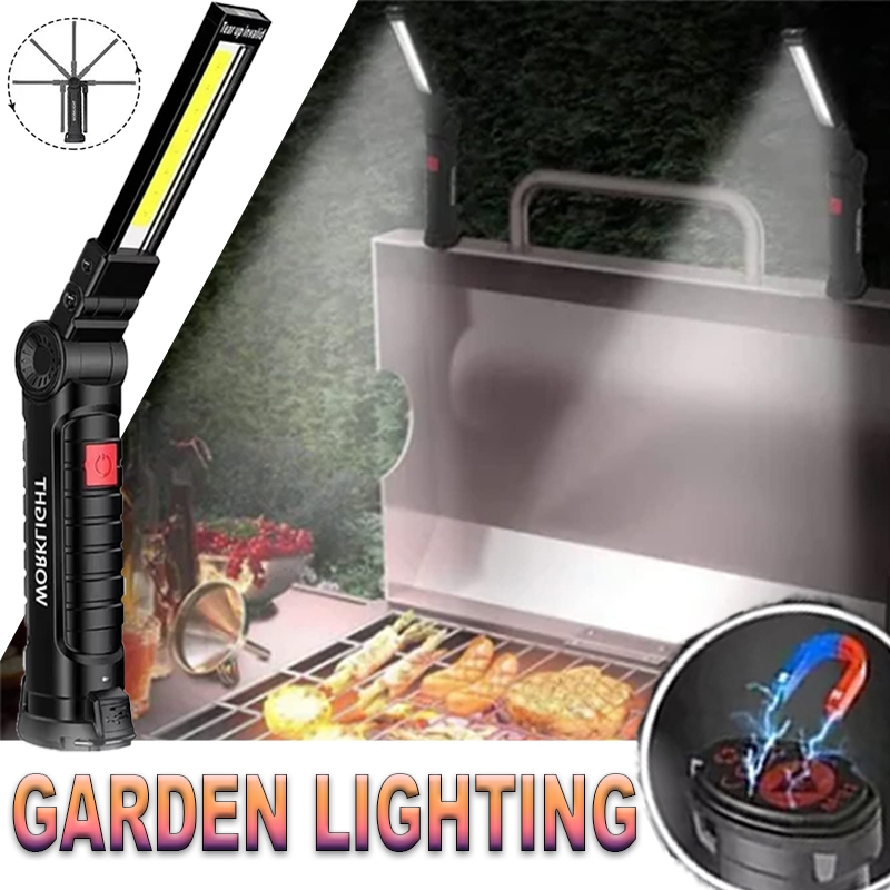 Outdoor Lighting Rechargeable - Taşınabilir LED El Feneri Manyetik Kanca