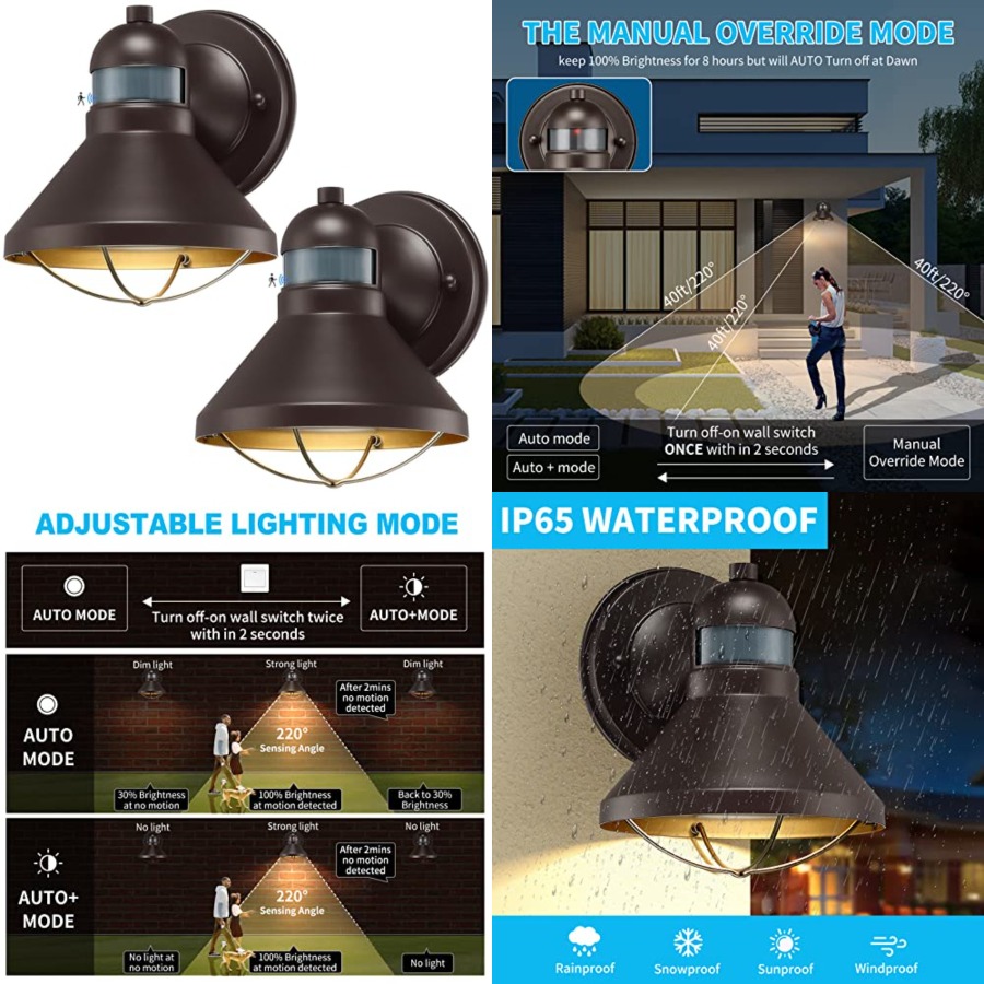 Outdoor Lighting Solar - 2'li Paket Hareket Sensörlü Dış Mekan