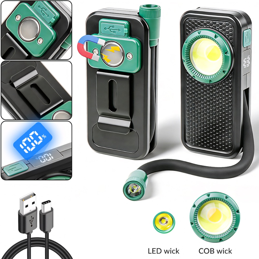 Outdoor Lighting Rechargeable - Yeni Manyetik Çalışma Lambası, Kalem Klipsi,
