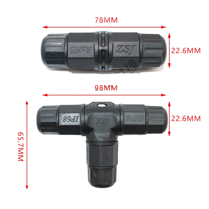 Outdoor Lighting Joint Box - 2Pin L20 Kablo Konektörü Işık Güç