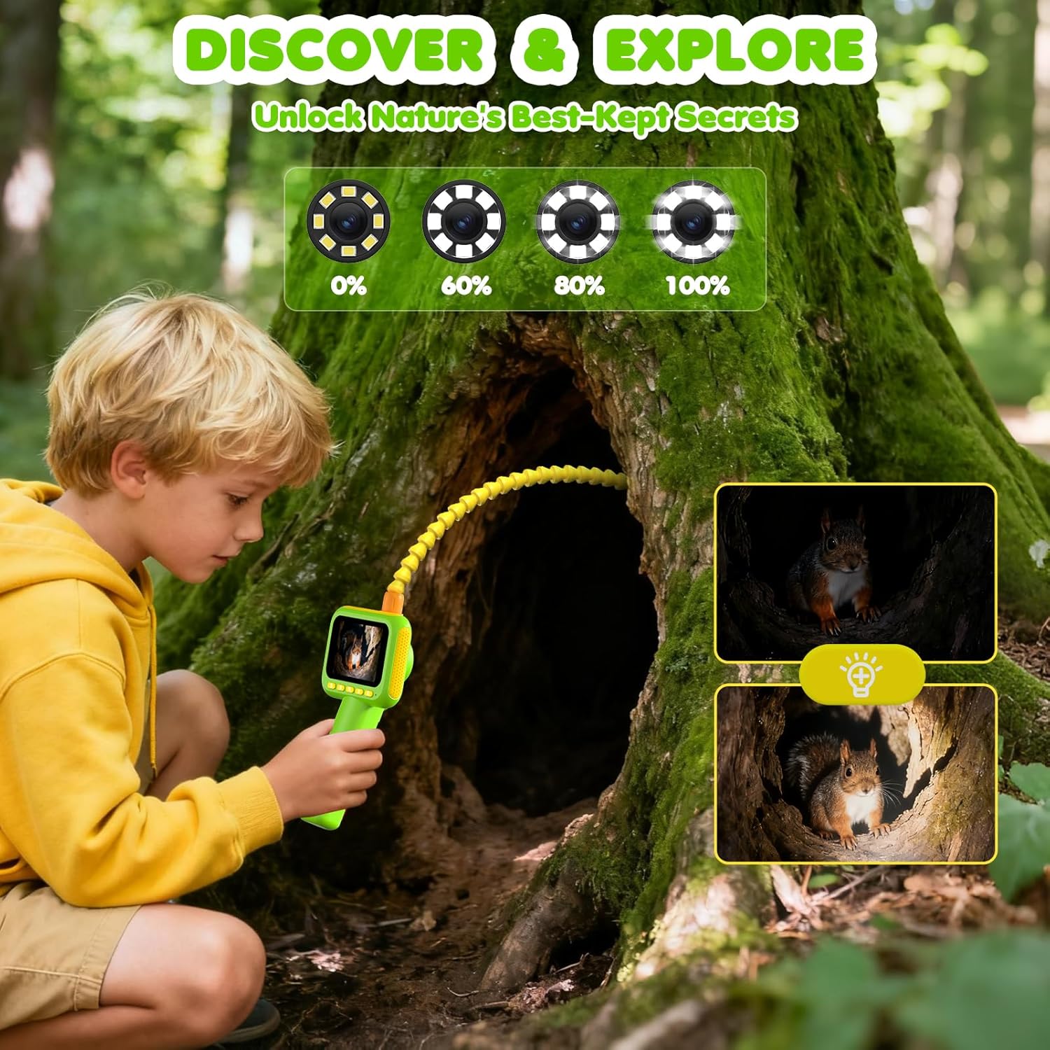 Outdoor Lighting Kits - Çocuklar için Endoskop, Işıklı Borescope Yılan