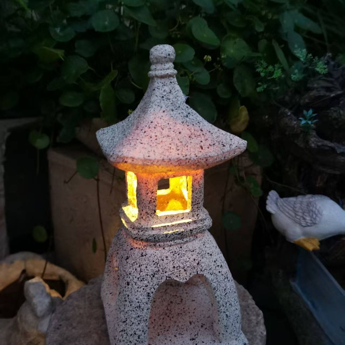 Outdoor Lighting Japanese - Pagoda Güneş Enerjili Dekoratif Bahçe Lambası