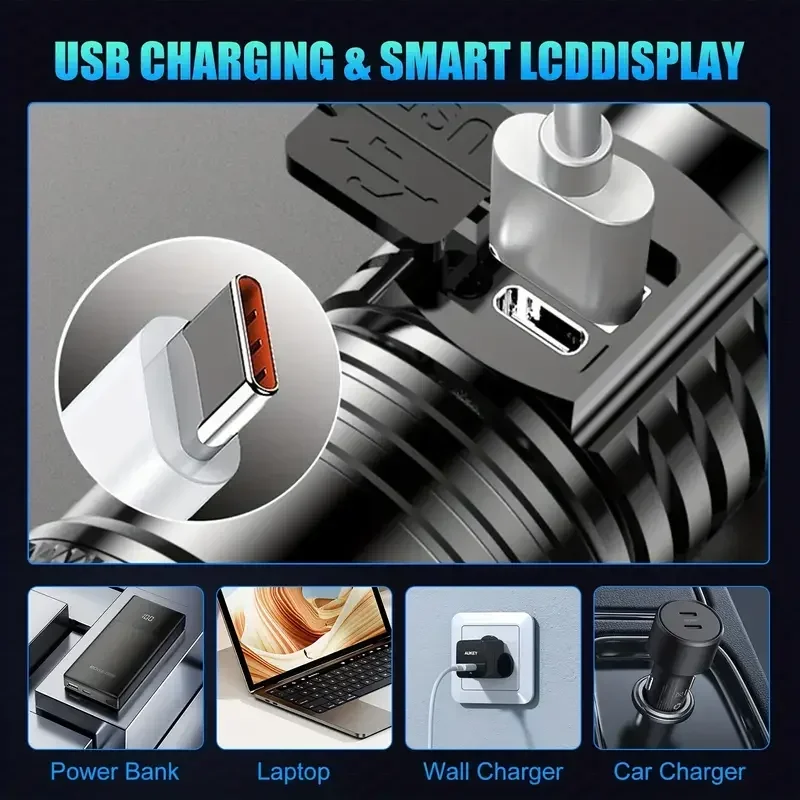 Süper Parlak LED El Feneri USB - Outdoor Lighting Rechargeable incelemesi ve fiyatı