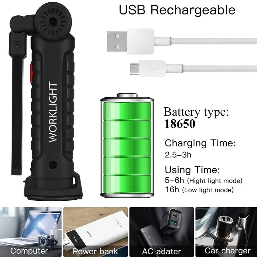 Taşınabilir COB LED El Feneri  - Outdoor Lighting Rechargeable incelemesi ve fiyatı