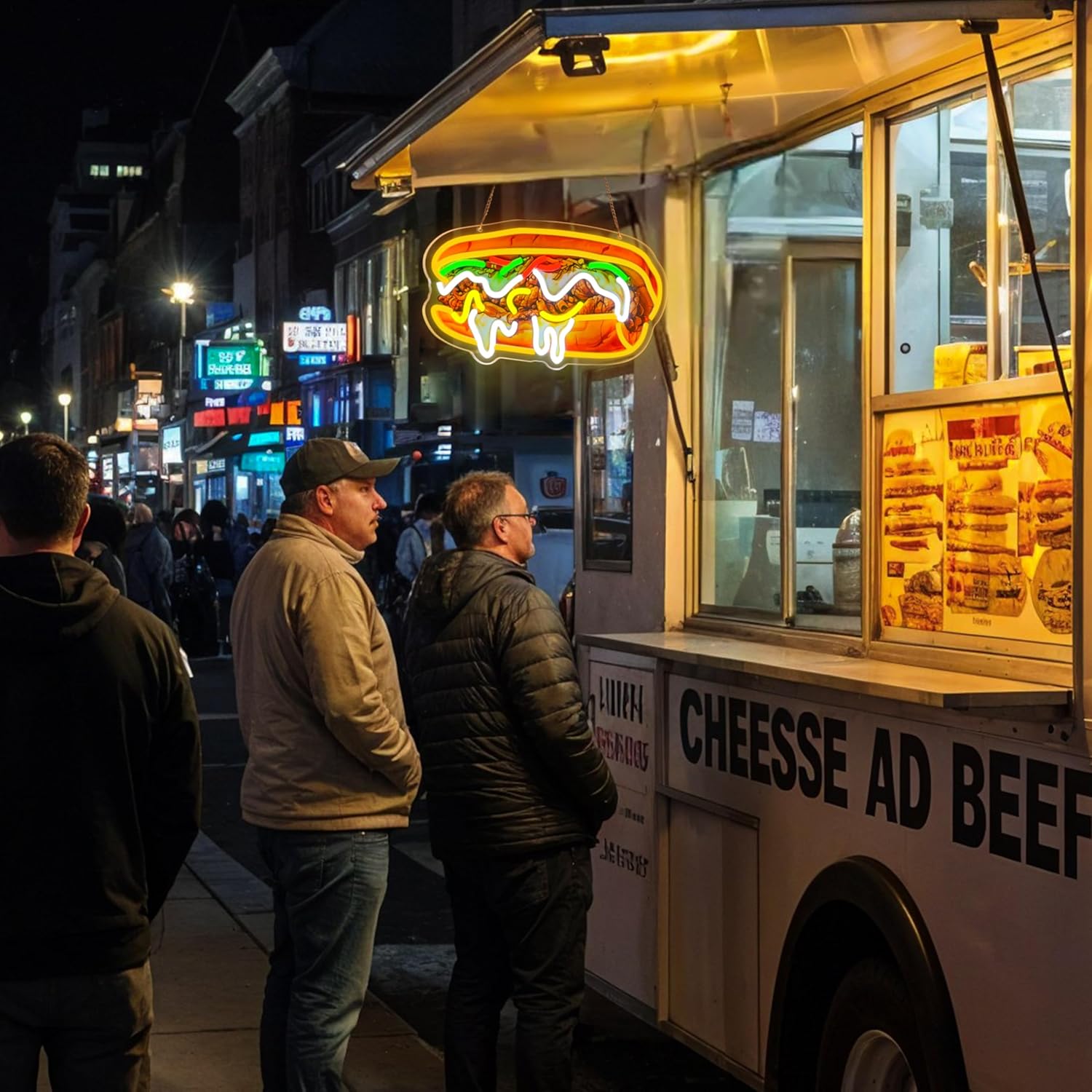 Philly Cheesesteak Neon Tabela - Outdoor Lighting Vendors incelemesi ve fiyatı