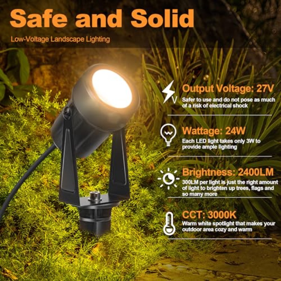 85.3FT LED Dış Mekan Peyzaj Sp - Outdoor Lighting Voltage incelemesi ve fiyatı